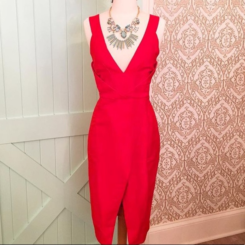Red cocktail dress